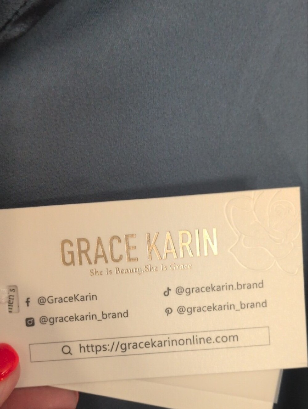 Grace Karin Women's Steel Blue Satin Button-Front Blouse - Picture 2 of 6
